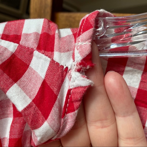 Red Gingham Ruffle Top - Picture 8 of 8